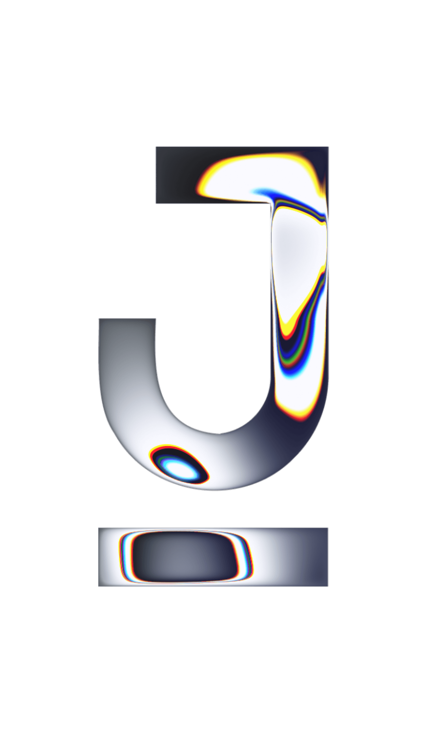 Abstract liquid-metal J&J studio artwork