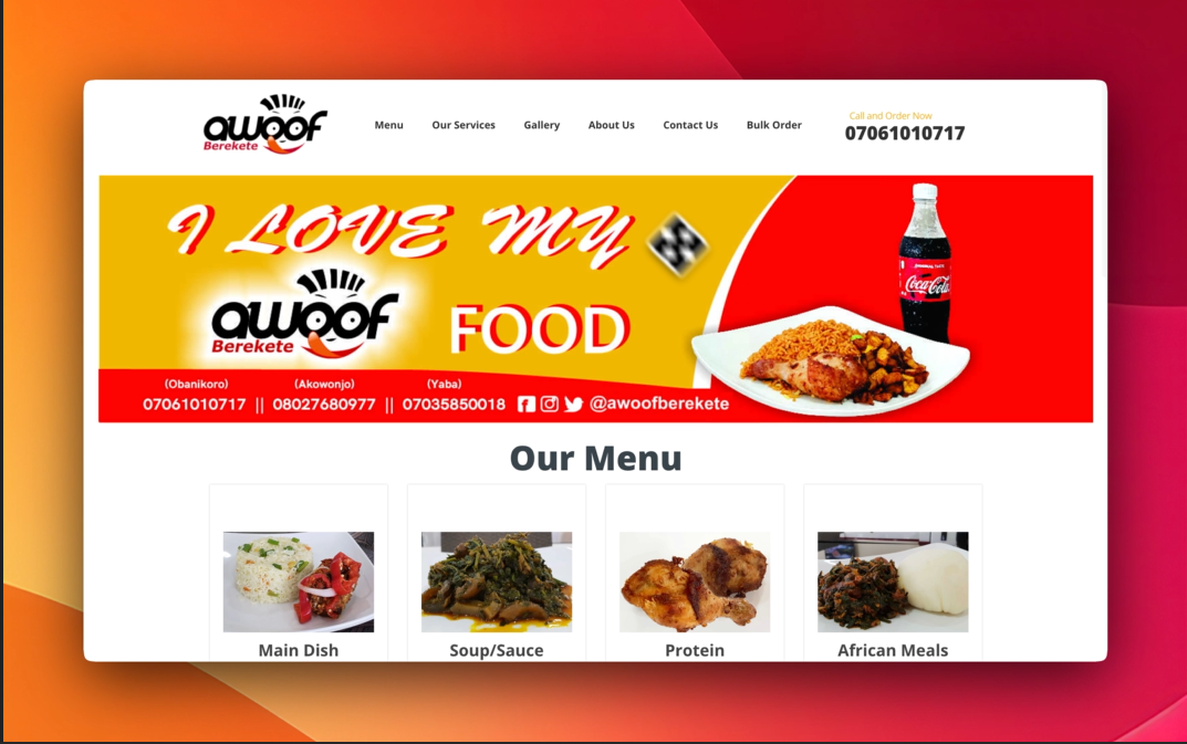 Awoof’s previous website
